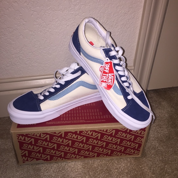 Vans Shoes Retro Sport Blue And Cream Style 36 Poshmark